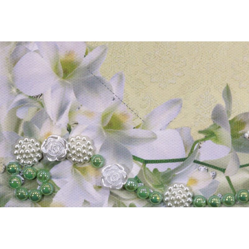 Photo frame kit for bead embroidery "Delicate Lily of the valley"
