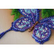 Photo frame kit for bead embroidery "Blue batterfly"