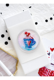 Magnets Bead embroidery kit Cup in heart