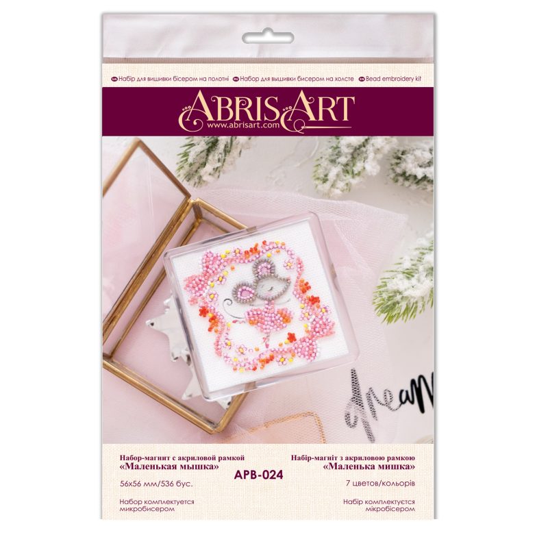 Magnets Bead embroidery kit A little mouse