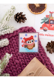 Magnets Bead embroidery kit A winter walk