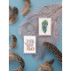Keychain cross-stitch kit Feather