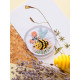 Magnets Bead embroidery kit Fluffy bumblebee