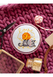 Magnets Bead embroidery kit Kitten with a thread skein
