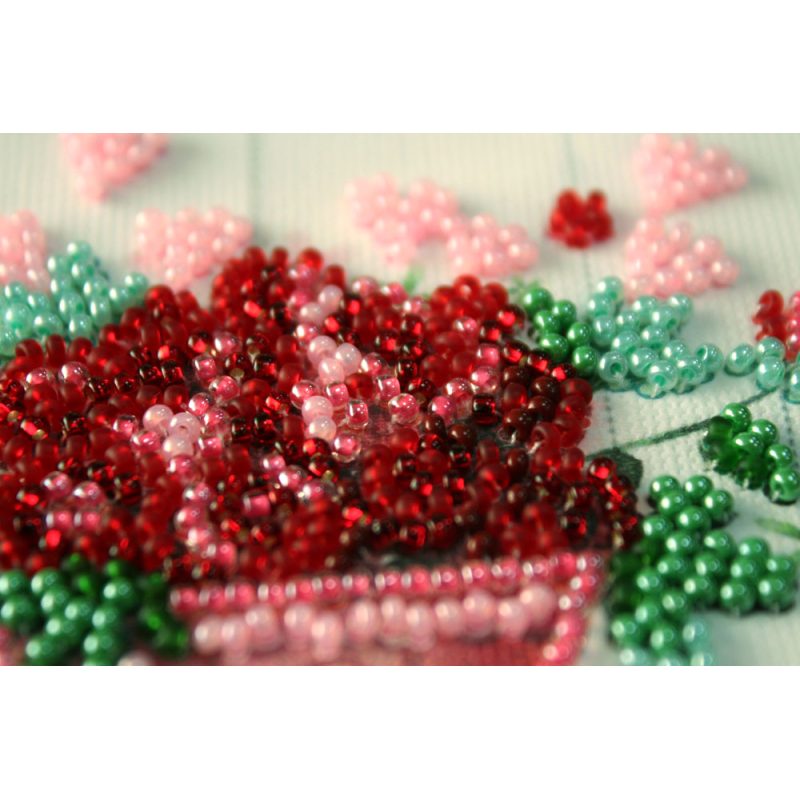 Pennant-kit Bead Embroidery Bouquet with love