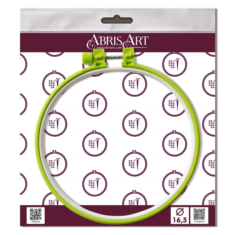 Embroidery hoop Plastic embroidery hoop, light green, d-165 mm