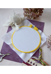 Embroidery hoop Plastic embroidery hoop, yellow, d-165 mm