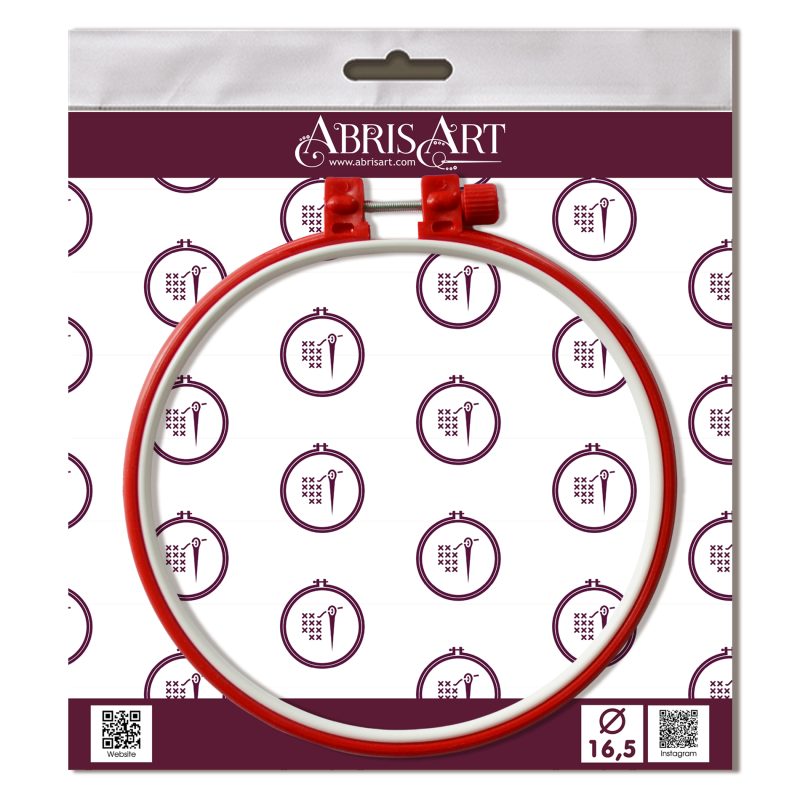 Embroidery hoop Plastic embroidery hoop, red, d-165 mm