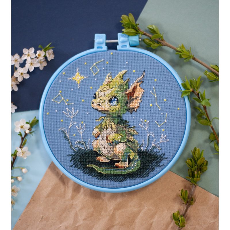 Embroidery hoop Plastic embroidery hoop, blue, d-165 mm