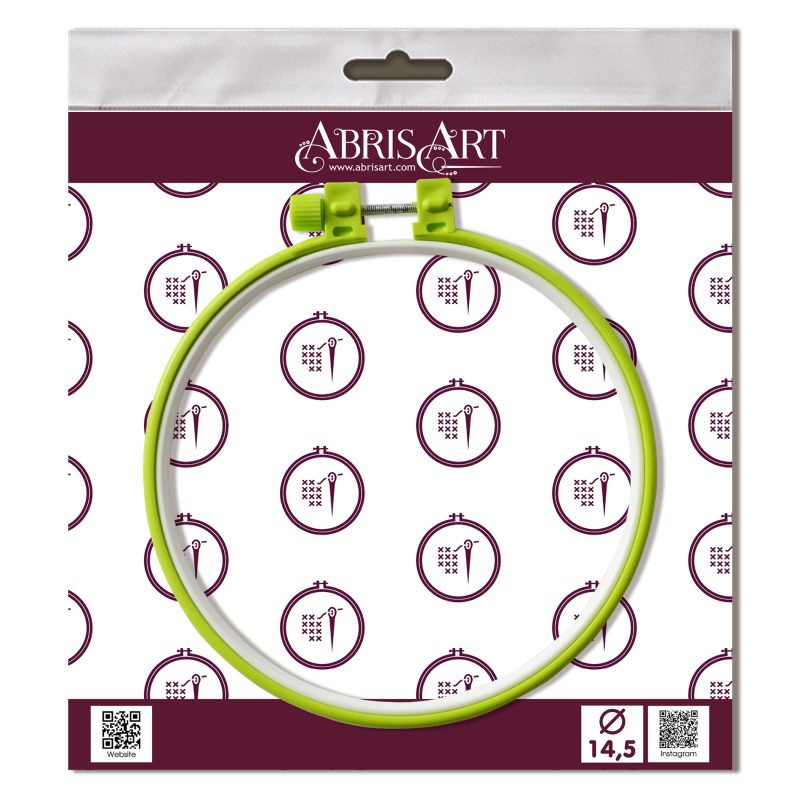 Embroidery hoop Plastic embroidery hoop, light green, d-145 mm