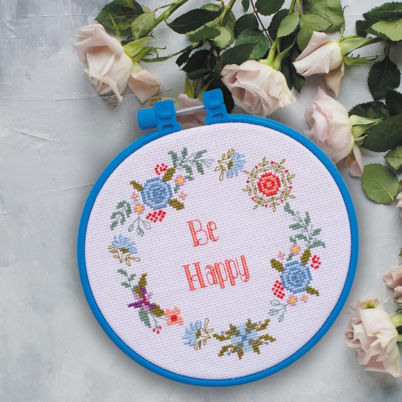 Embroidery hoop Plastic embroidery hoop, blue, d-145 mm