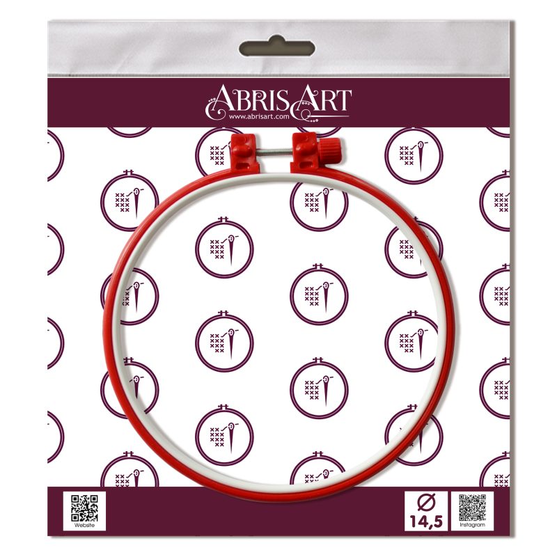 Embroidery hoop Plastic embroidery hoop, red, d-145 mm