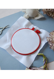 Embroidery hoop Plastic embroidery hoop, red, d-145 mm