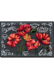 Main Bead Embroidery Kit Velvet poppies